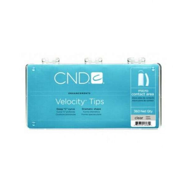 CND Velocity Tips Clear 100pcs 